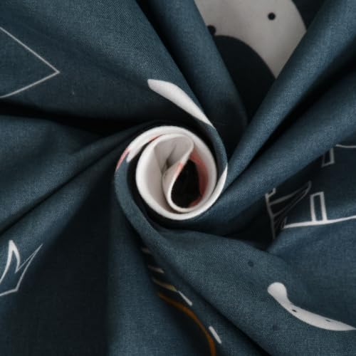 Image of NEW LEAF Cotton Flat Double Bedsheets with 2 Pillow Covers | Double Bed Breathable | Wrinklefree | Ultrasoft |Summer Bedsheet 200 to 220 tc Floral | 90 x 90 inches, Floral Navy Blue