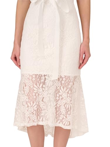 Image of Adrianna Papell Women's Lace Midi Flounce Dress