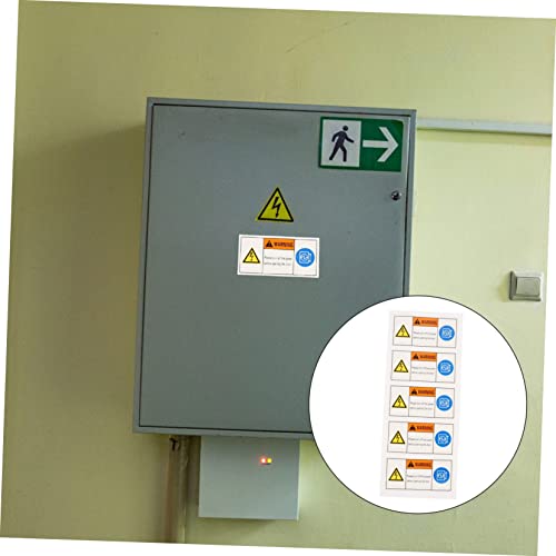 Plafope 5Pcs Beware Of Electric Warning Sticker Labels Electrical Stickers Adhesive Warning Labels Hazard Risk Warning Sign Electric Box Warning Stickers Safety Warning Sign Decals #TOP5
