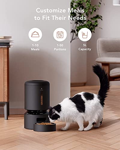 Petlibro Automatic Cat Feeder With Camera, 1080P Hd Video With Night Vision, 5G Wifi Pet Feeder With 2-Way Audio, Low Food & Blockage Sensor, Motion & Sound Alerts For Pets #TOP5