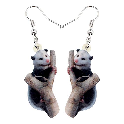 Pendientes de possum joyería de opossum con encanto colgante para mujer