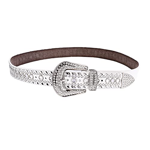 Goth Punk Belt Fashion Rivet Waistband Water Jeans Belt PU Waistband for Women and Men2