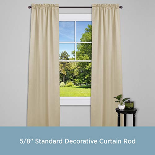Kenney Chelsea 5/8" Standard Decorative Window Curtain Rod, 28-48", Bronze, 4 Pack #TOP2