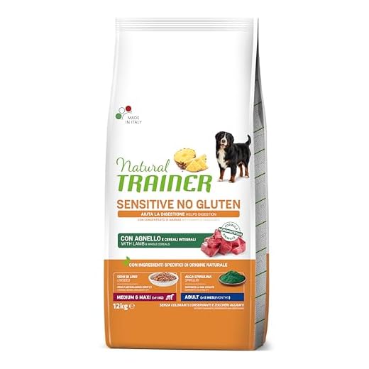 Natural Trainer Sensitive No Gluten Cibo per Cani Adulti con Agnello - 12kg