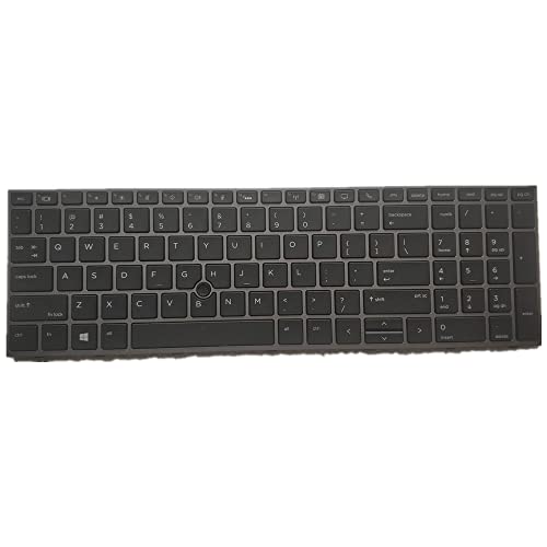 Clavier PC portable HP ZBook 15 G6 noir QWERTY rechange pour ordinateur