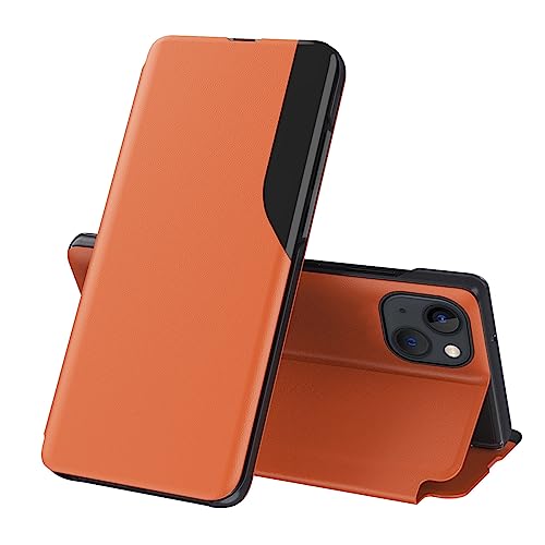 Étui en cuir pour iPhone 15 pour éviter les écrans brisés grâce au rabat magnétique antichoc