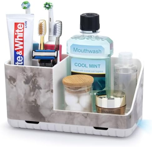 Amazon.com: mDesign Compact Decorative Steel Bathroom Vanity Countertop ...