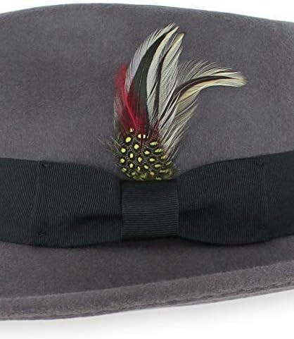 Belfry Gangster 100% Wool Stain Resistant Crushable Dress Fedora in Black Grey Navy Brown Pecan - Image 8