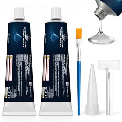 1DFAUL 200 ml de vernis de protection pour électronique, mastic isolant en laque de protection en silicone, imperméable, résistant à la poussière et à l'humidité...