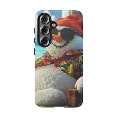 Coque Samsung S25 bonhomme de neige hawaïen idéale pour vos vacances au soleil