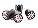 Price comparison product image Black Union Jack Flag Wheel Valve Dust Caps.