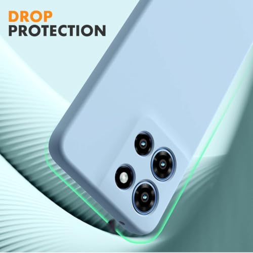 Image of DIZORO Microfiber Candy Case for Motorola G57 Power 5G Smooth Touch Cushion Liquid Soft Silicone Gel Rubber Phone Cases Non-Slip Full Body Protective Shockproof Back Cover -New Sierra