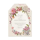 Bridal Shower Tea Party invitation with Tea bag shaped invitation