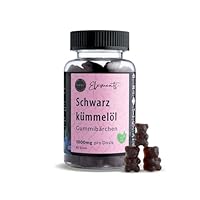Asbirg Schwarzkümmelöl Gummibärchen - 1000mg Nigella Sativa pro Portion | 60 Stück | Vitaminreiche Gummies für Immunsystem & Wohlbefinden - Vegan