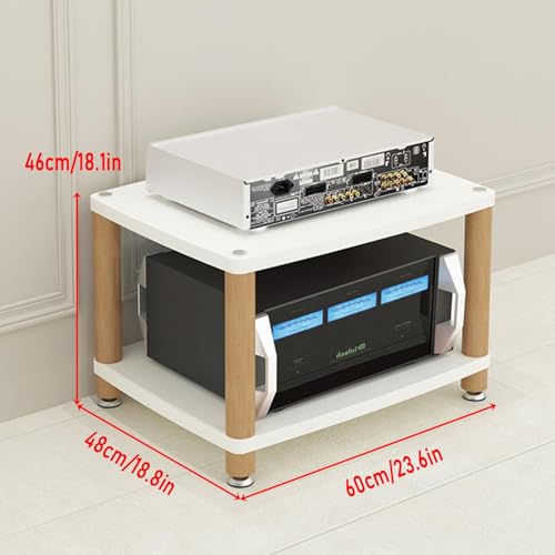 Support audio multimédia AV à 4 niveaux et rangement ouvert blanc - 3