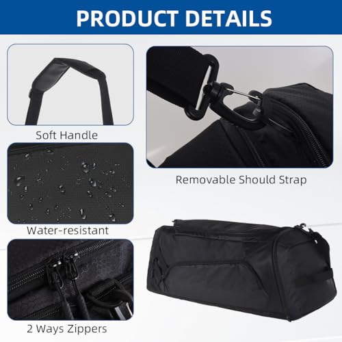 GraceTune 60L Gym Travel Duffel Backpack Bag for Men Women Sports Waterproof Weekender Large Bags with Shoe Compartment4