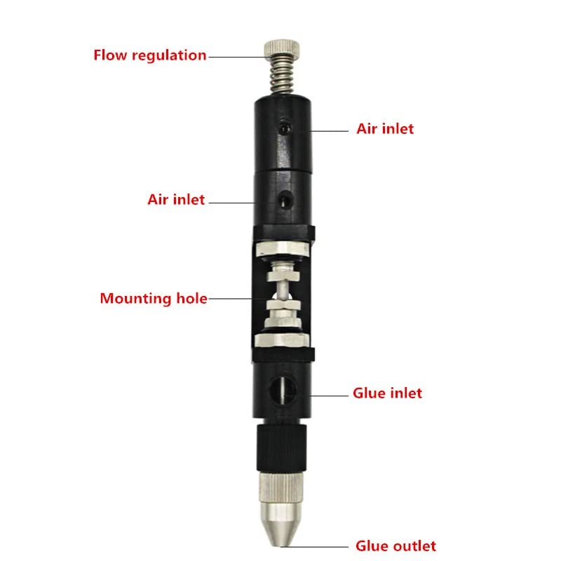QLH-23A Pneumatisches Dosierventil, Luft-Doppel-Aktion Kausche Zurück Saugen Dosierventil 0.001ml