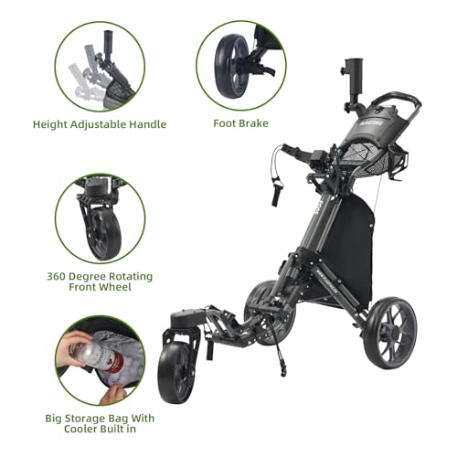 FLAGTAG 3 Wheel Swivel Front Cart