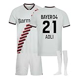 fussball trikot Bayer Leverkusen Trikot, Fußball Trikots Shorts Socken Set für Kinder/Erwachsene, Nr.10 Wirtz, Nr.22 Boniface, Hause/Auswärts Fussball Jersey Trainingsanzug für Jungen Herren