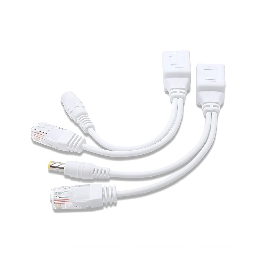 POE Ethernet Cable for IP Cameras, VoIP Phones, Access Points | Cat5e/Cat6 Network Cable for CCTV, Security Systems, Router & Switch | High-Speed, Durable, Flexible