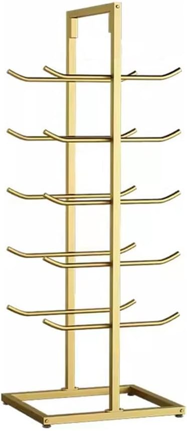 Foam Rollers Metal Display Stand, Ultra Fitness Gear Foam Roller and Mat Rack, Storage Shelf, Workout Storage Organizer-Gold-50x40x130cm