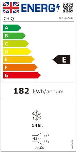 Chiq FSD140D4EU Upright Freezer, 145L, E, 5 Levels, 12-Years Free Warranty On The Compressor,H1250 X W540 X D550, Black, New - 8
