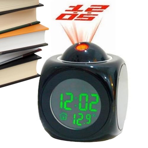 Réveil numérique à projection LED transparent et commande vocale moderne - 7