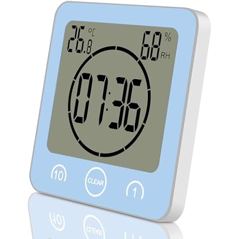 ALEENFOON Waterproof Digital Bathroom Clock Cover