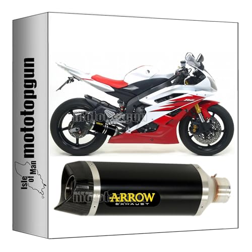 Escape Arrow Thunder de aluminio y carbono para Yamaha YZF 600 R6 acabados premium de circuito