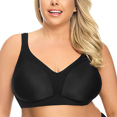 Soutien-gorge non-rembourré Gorsenia K422 Anya noir en bonnet 95E