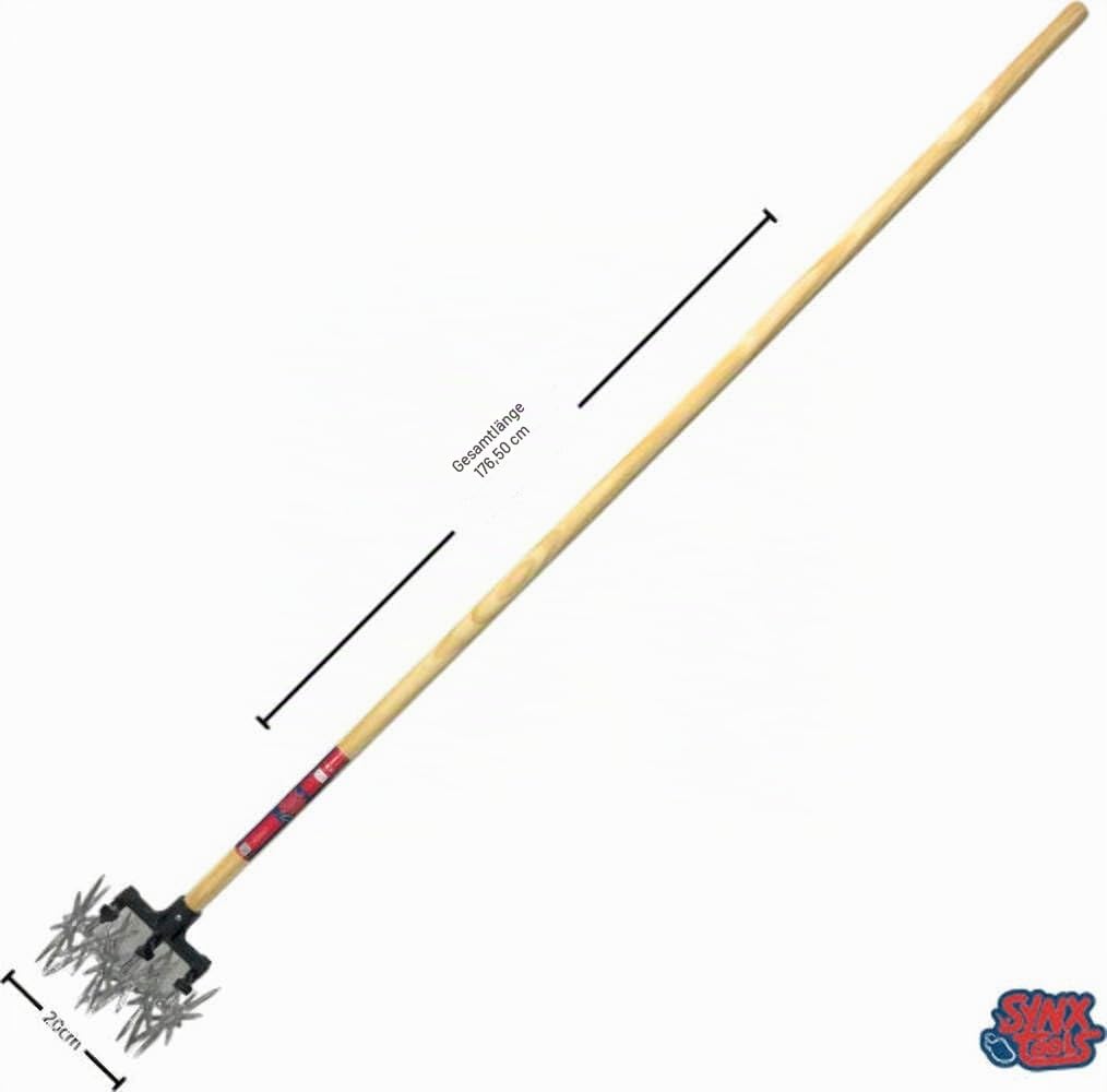 Rollkultivator mit Stiel 150 cm - gartenkralle bodenhacke Rollhacke Gartenfräse Bodenkrümler Kultivator Sternfräse Krümler Kultivator-Werkzeug zur Bodenmischung