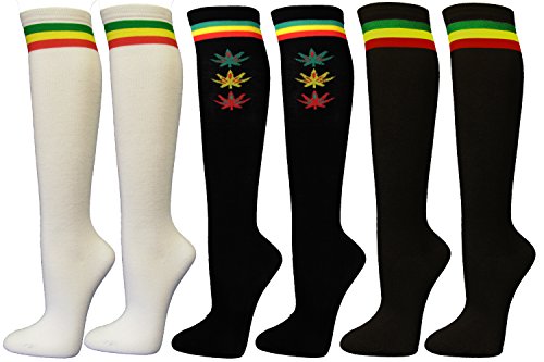 Image of SocksKnee Women Multi-Pack Colorful Variety Design Assorted Activewear Knee-High Stocking Socks, 9-11