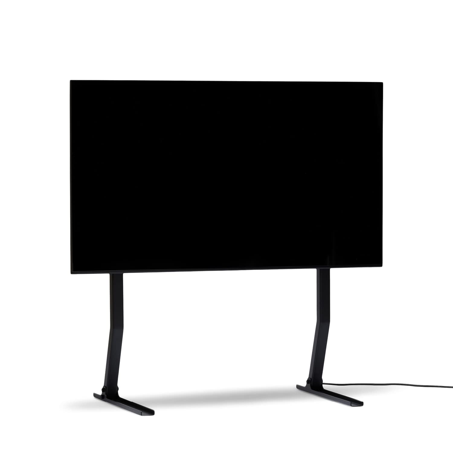 Pedestal Bendy Tall Meuble TV Haut (Noir) | Support Tele pour Les Ecrans de 40 à 70 Pouces | Pied TV au Design Danois | Meubles de Salon pour Television