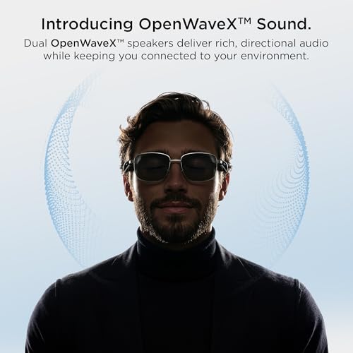 Image of Pebble Onyx Smart Glasses 5.4 with Dual Speakers, BT Calling, Voice Assistant & 10-Hour Battery | Premium Metal Hinge Design (Quantum Grey)