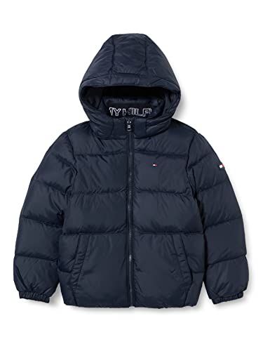 Tommy Hilfiger Essential Down Jacket KB0KB07517 Chaquetas Acolchadas de Plumas, Azul (Desert Sky), 4 años para Niños