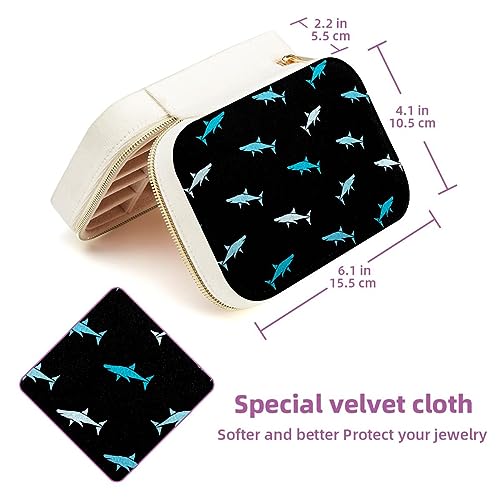 Boîte à bijoux voyage velours requin pour éviter les nœuds - 6