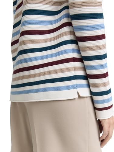 Tom Tailor Damen 1016350 Pullover, 38576 - Teal Colored Ottoman Knit, XL EU – Ansicht 5