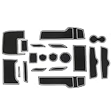 Asgohme Fit for Honda Civic 2016-2021 (Sedan) Accessories, Upgraded Custom Non-Slip Cup Holder Inserts, Center Console Liners, Door Pocket Pads, Interior Anti-Dust Liner Mats (21-PCS, White Trim)