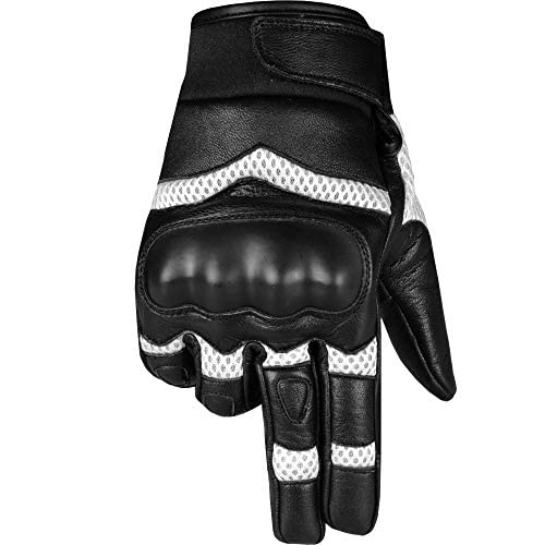 Jackets 4 Bikes Men's Leather and Mesh Riding Gloves #TOP27