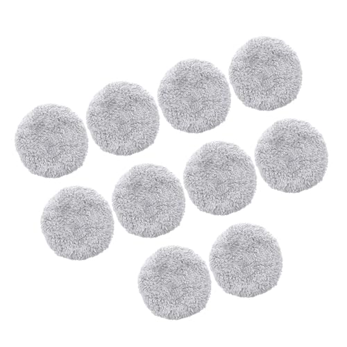 ?????? 10 Pieces Replacement Pads for Window Cleaning Robot, Round Microfiber Cloth, Window Cleaner Accessories for Glass Tile Door, Plush Texture