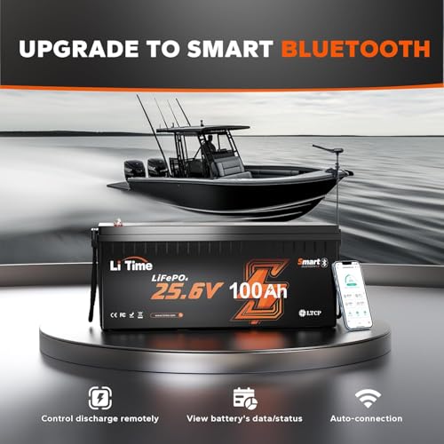Image of LiTime 3 Pack 24V 100Ah Lithium Battery, Bluetooth 5.0, Low-Temp Cutoff Protection, Built-in 100A BMS, 4000+ Deep Cycles for Marine Trolling Motors, Off-Grid RVs, Home Energy Storage