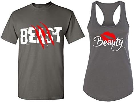 Cute & Funny Matching Couple T Shirts - His and Hers Racerback Tank Tops