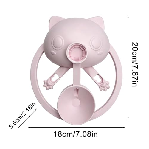 Dispensador de comida para mascotas portátil con platillo y base 6