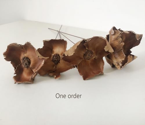 Flores Secas de Coco Boho, 4 Tallos para Decoración miniatura 2