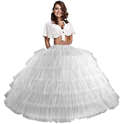 Ieuan Upgraded Enlarged Full White Ball Gown 7 Hoops Wedding Accessories Petticoat Underskirt Slips Quinceanera Gown for Wedding Dress Cover