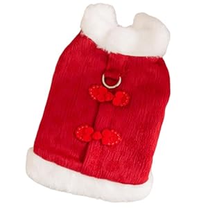 Small Dog Clothes Costumes for Cats Chihuahua Clothes Warm Dog Coat Dog Winter Sweater Jacket for Dogs Puppy Jacket Fleece Dog Vest Pet Clothes Vest of The Tang Red XS