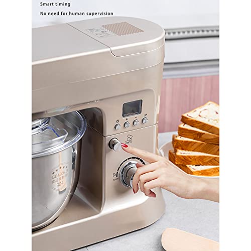 CLING 1000W Küchenmixer Teigmixer 10 Gang LED Flüssigkristallanzeige Timing Funktion Mit Knethaken Rührbesen und… – Bild 3