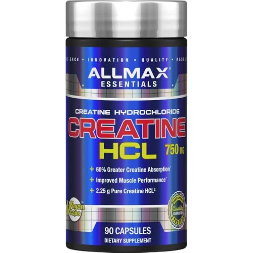ALLMAX Essentials Creatine HCL 750mg Capsules, 90 Capsules