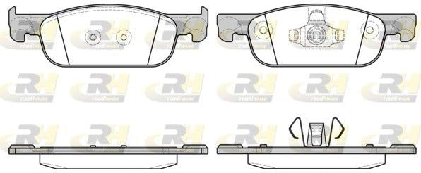 ROADHOUSE Plaquettes de freins Avant Épaisseur 17mm avec ressort 21718.00 Compatible avec RENAULT Clio 4 3/5 portes BH Clio 4 Grandtour KH, DACIA SANDERO II