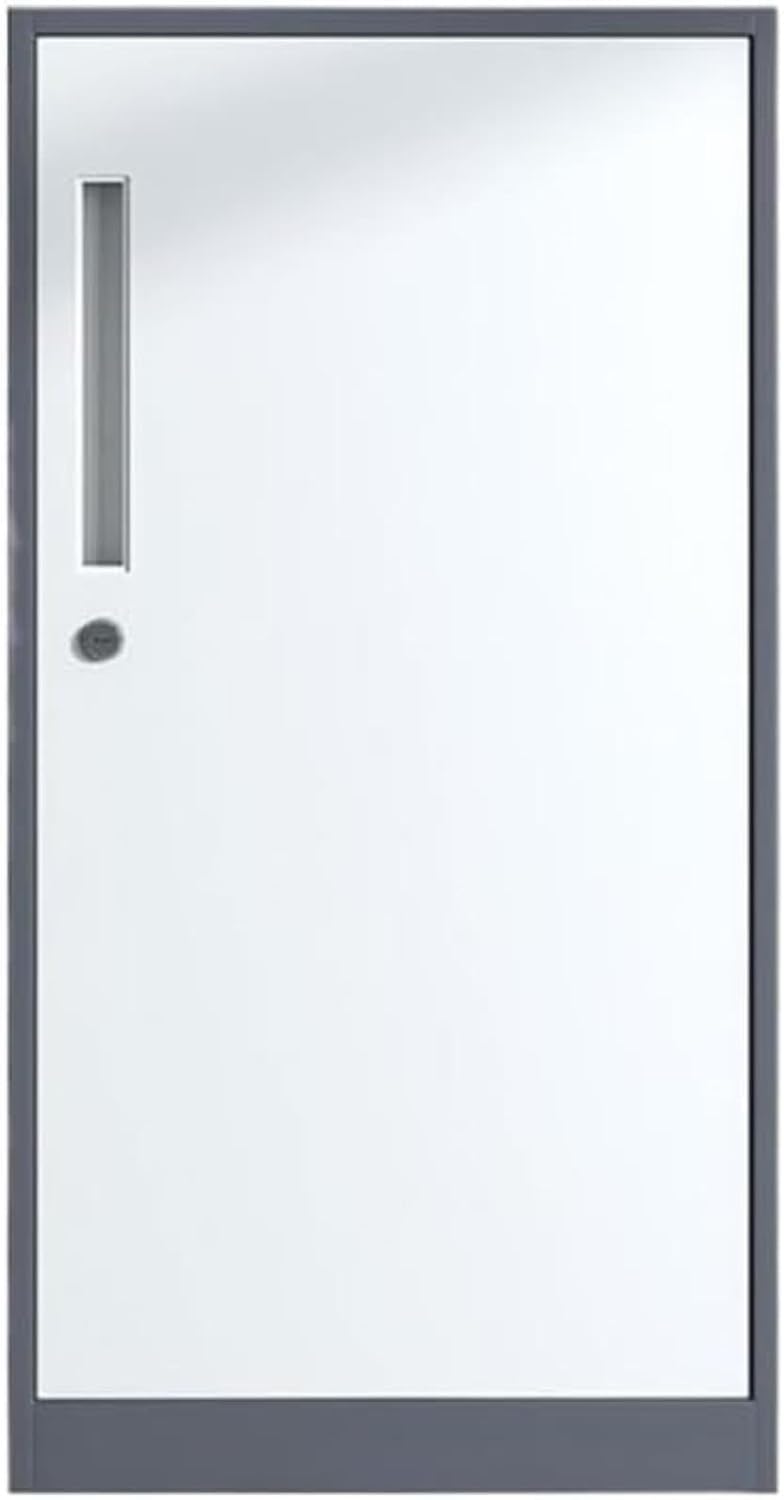 85cm High Lockable Steel File Cabinet, Modern Office Storage Solution, Secure & Spacious Filing Cabinet for Documents, Supplies, and Tools (White)